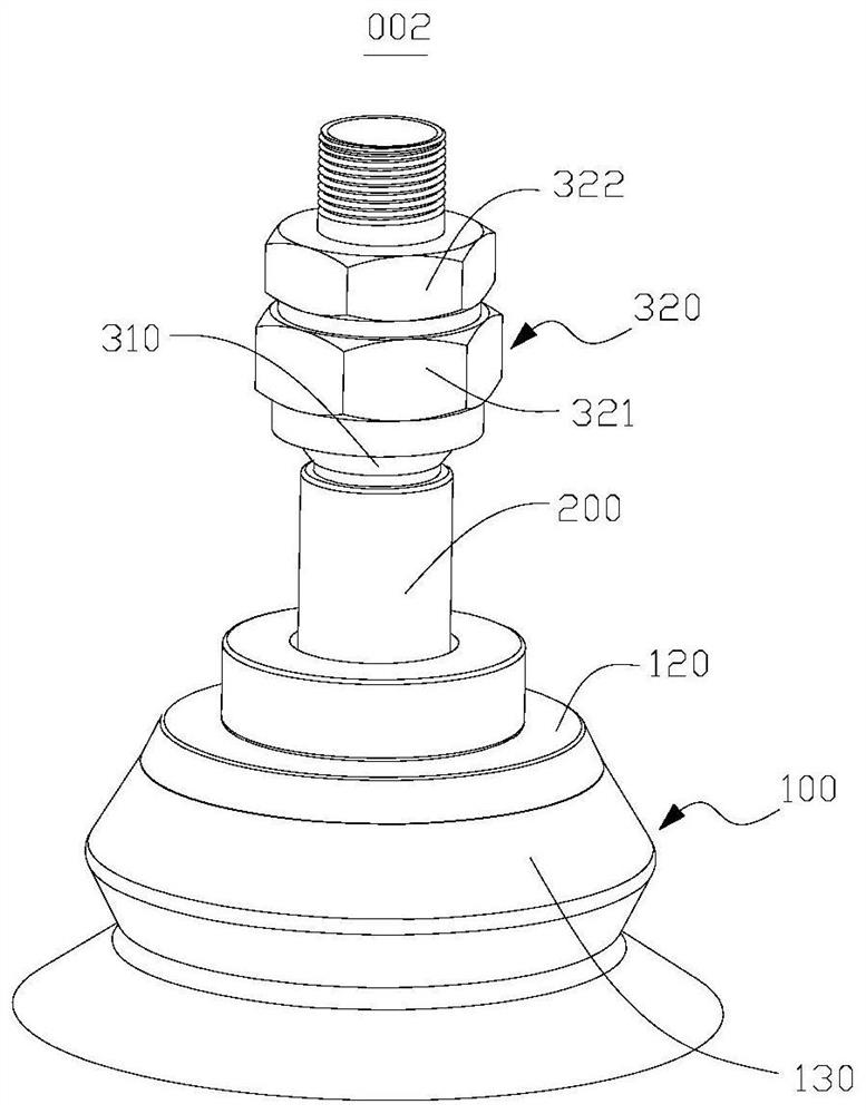 Self-suction positioning mechanism and clamp