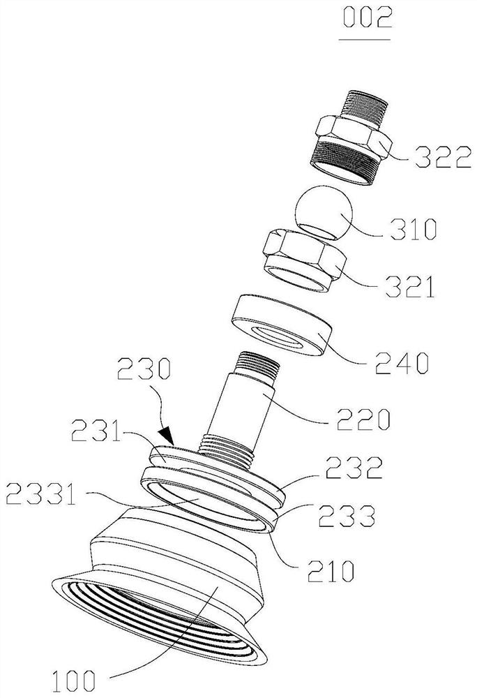 Self-suction positioning mechanism and clamp