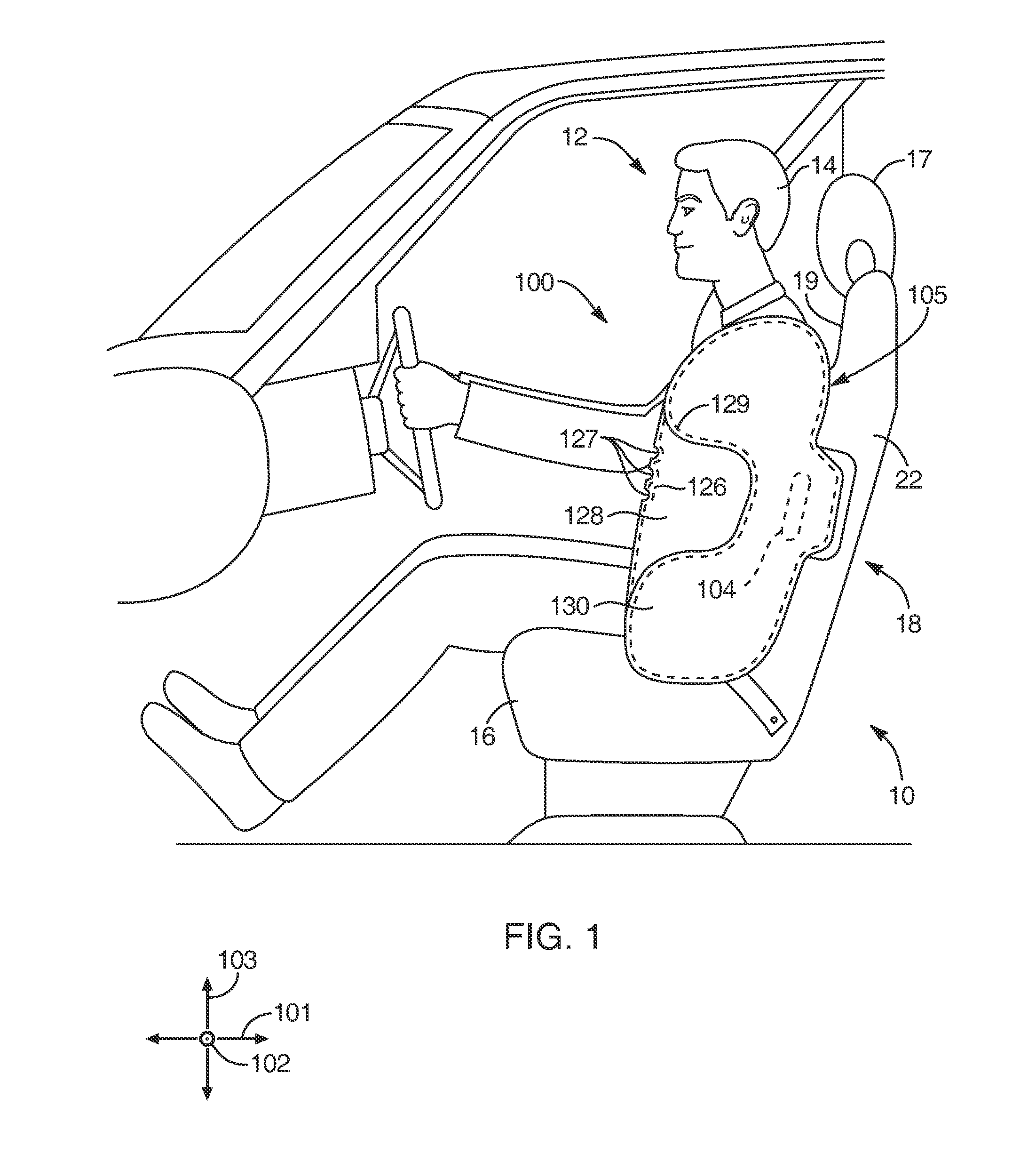 3-layer "c" shaped side airbag