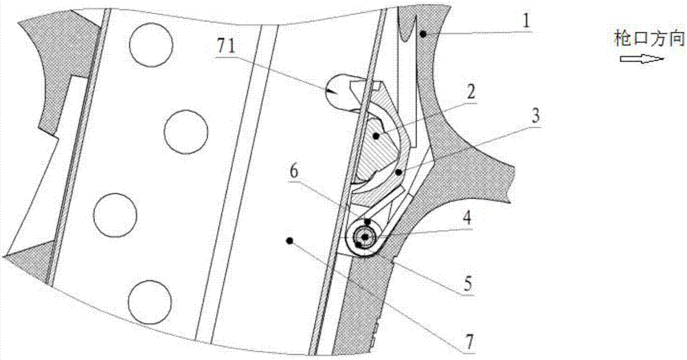 Locking and disengaging structure used for gun cartridge magazine and having two-way operation function