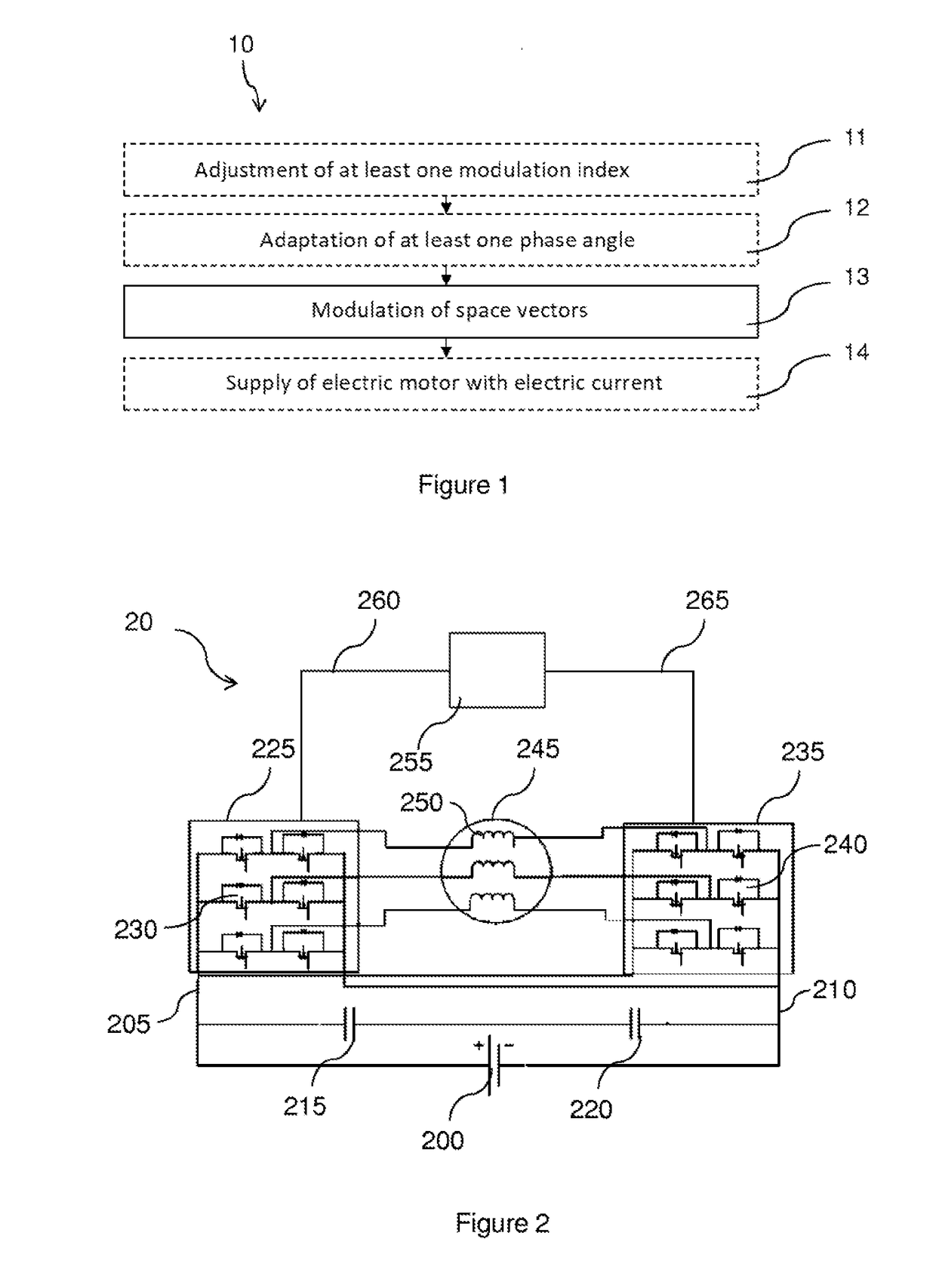 Current conversion method and device, vehicle comprising such a device