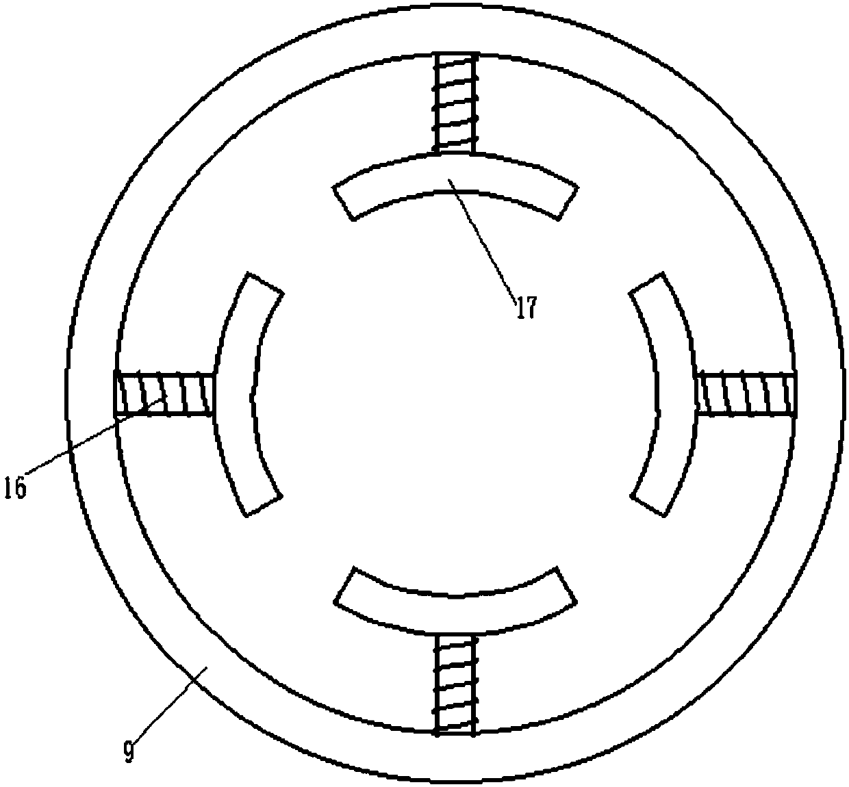 Steel pipe inner burr removing device