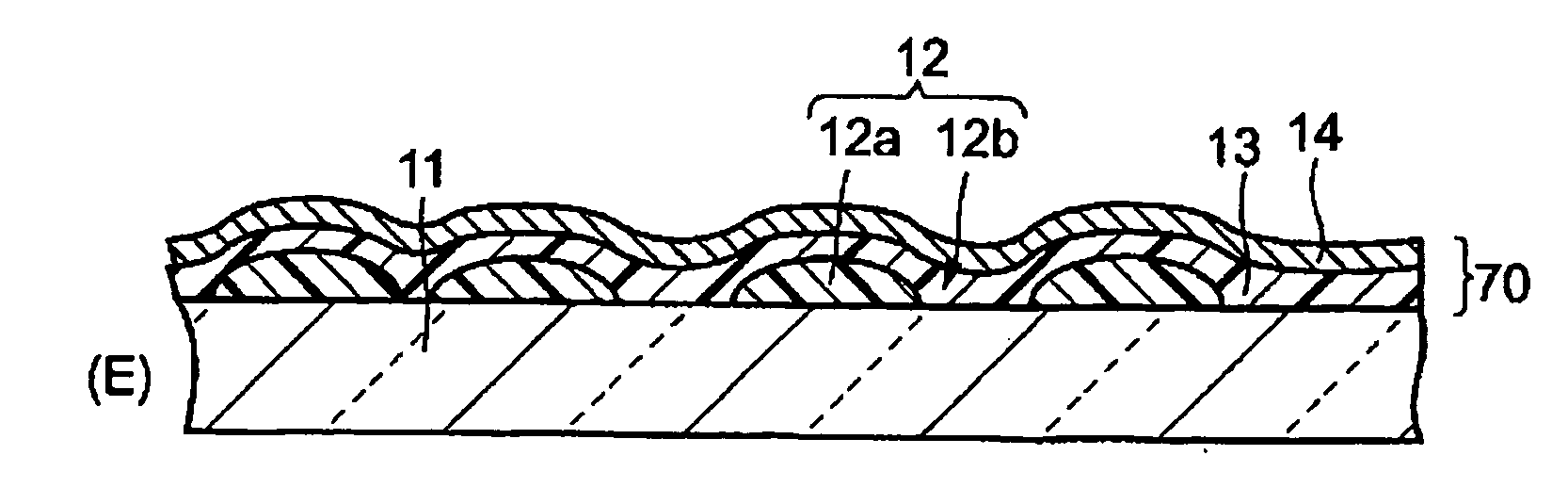 Liquid crystal display device with an anisotropically reflecting layer and  manufacturing method for the same