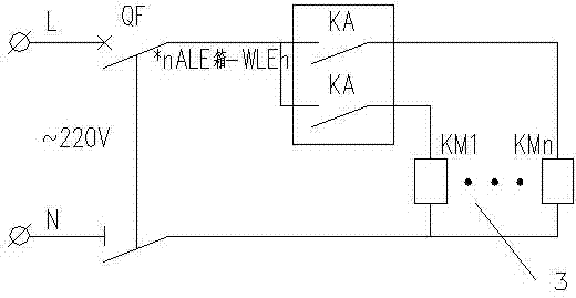 Fire emergency lighting control circuit