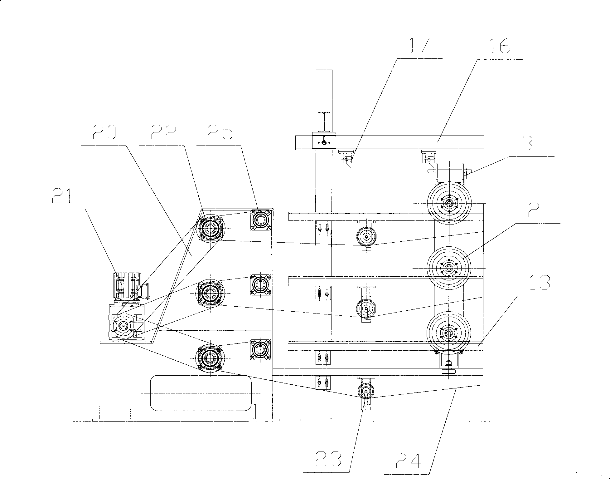 Cantalever horizontal fixed fixture and continuous solidifying device using the fixture