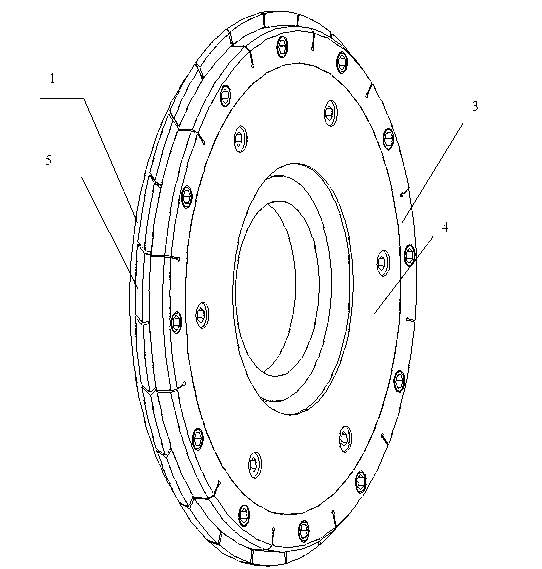 Combined type brazing ultrahard abrasive grinding wheel matrix suitable for ultrahigh-speed grinding