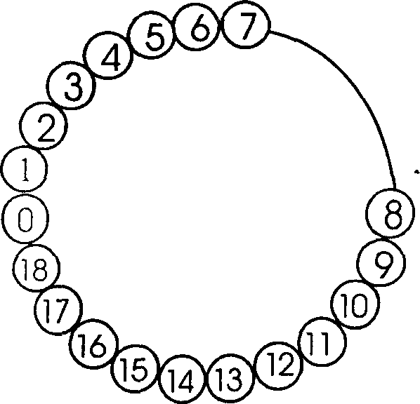 String of beads for learning addition and substraction