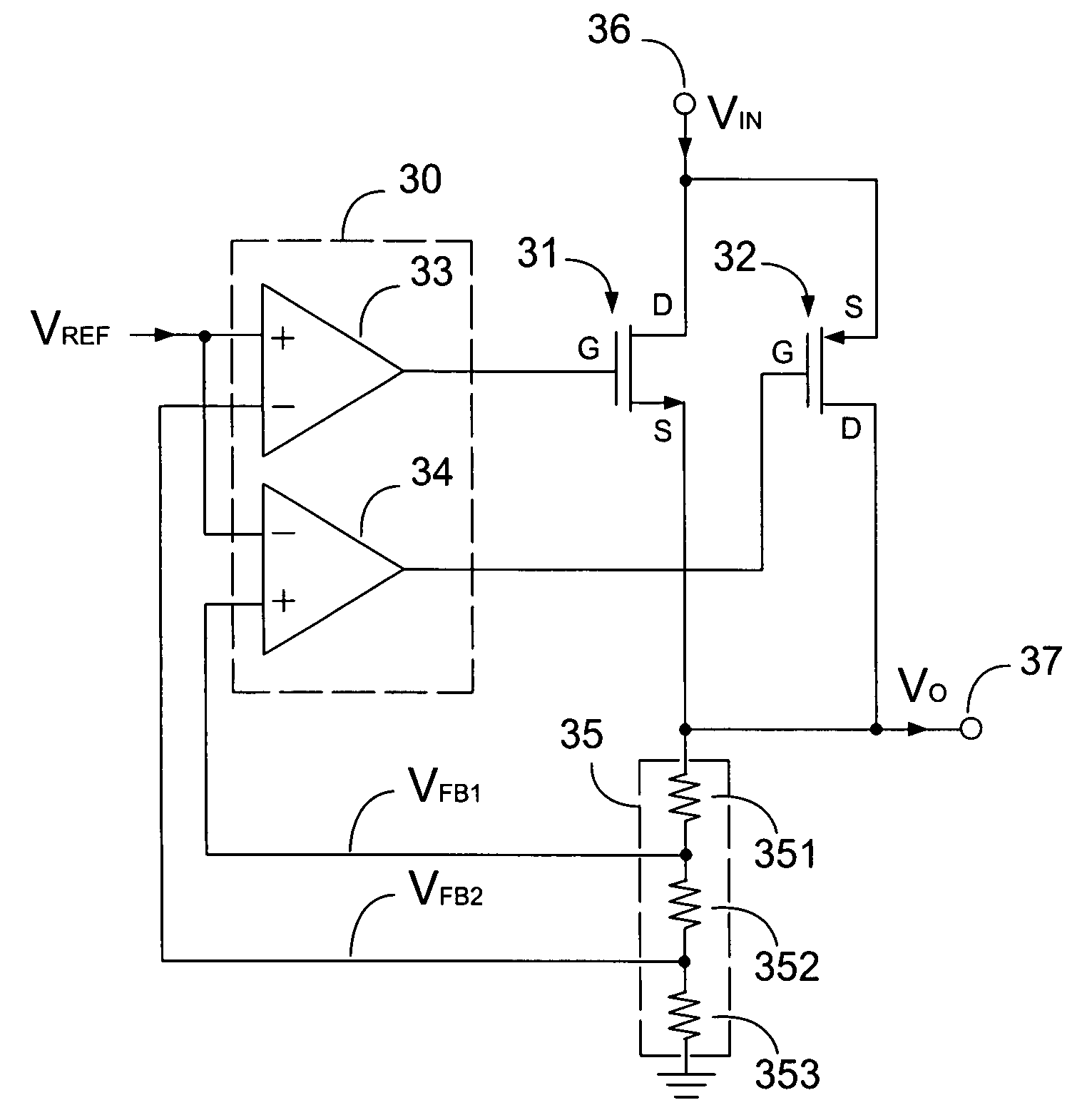 Low dropout regulator with wide input voltage range