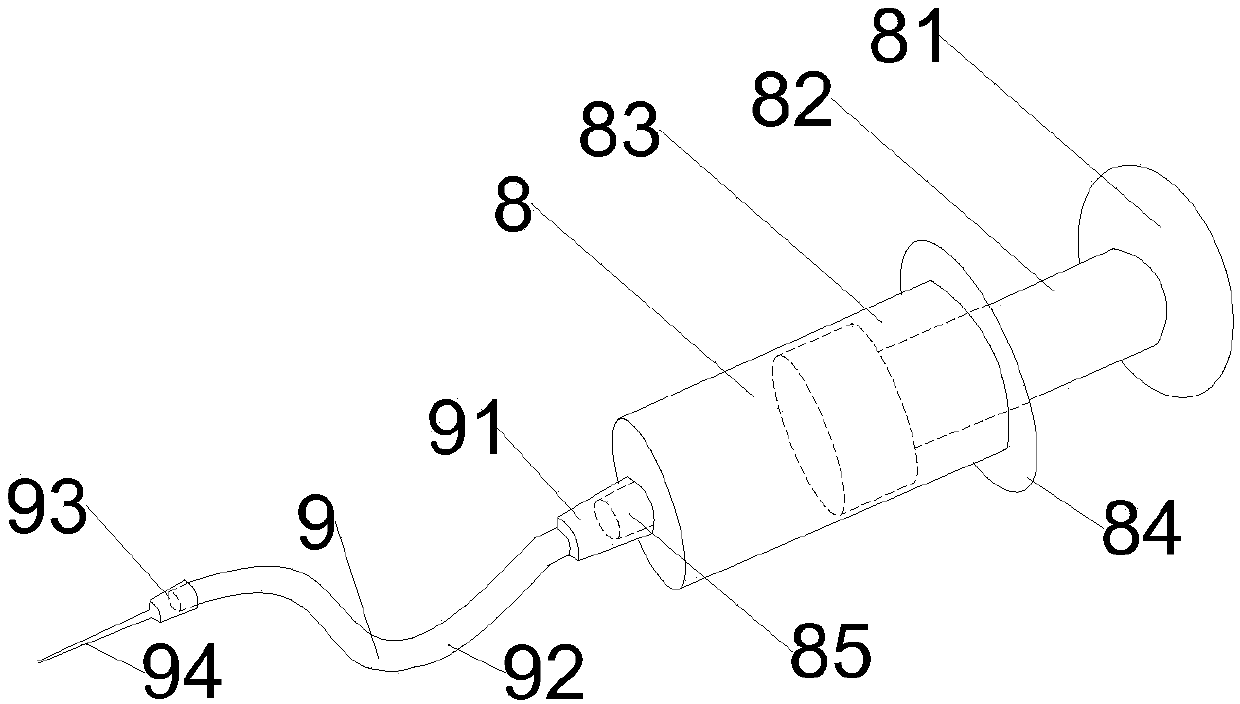 Livestock medicine injection device and method