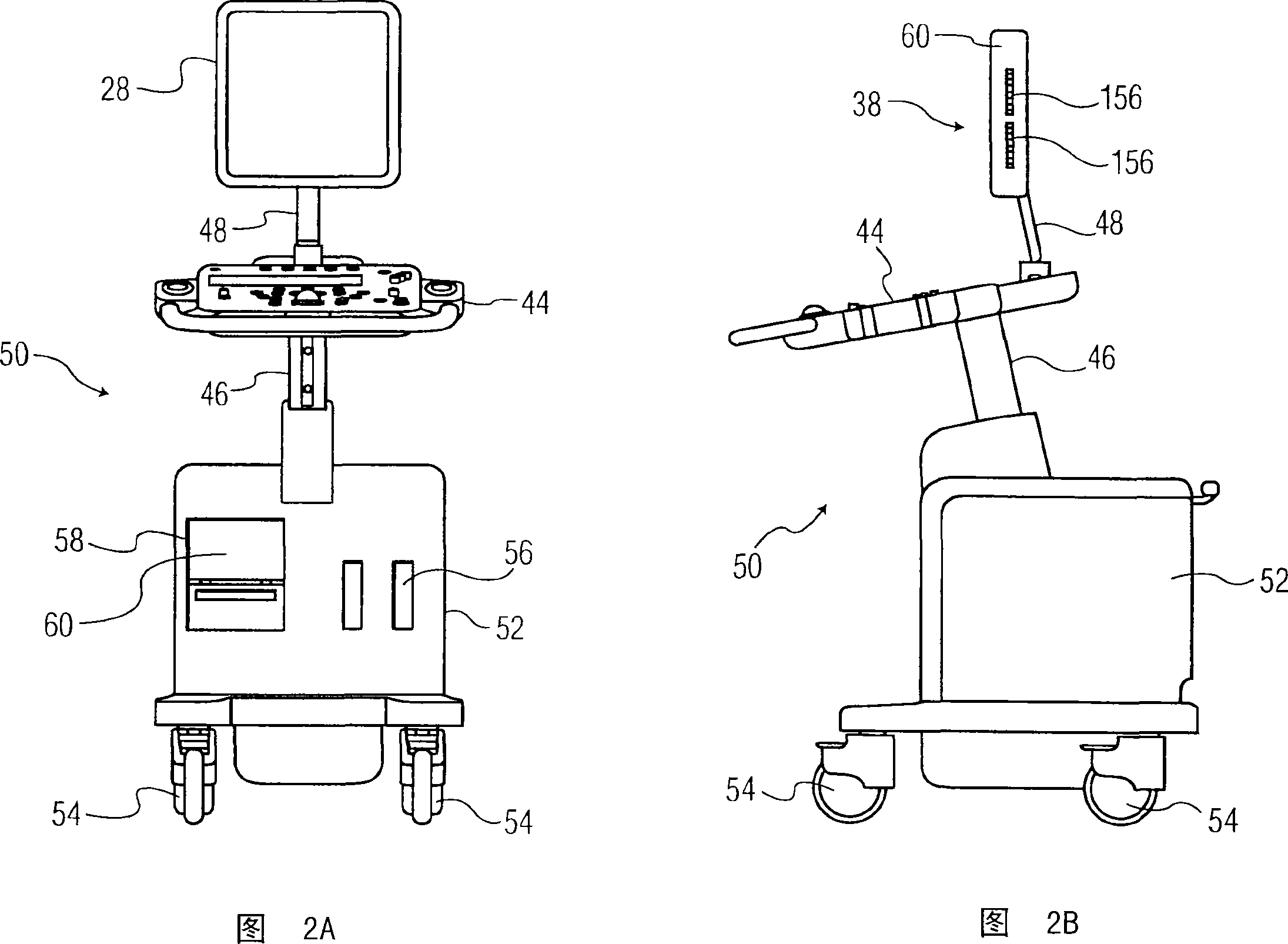 Portable ultrasonic diagnostic imaging system with docking station