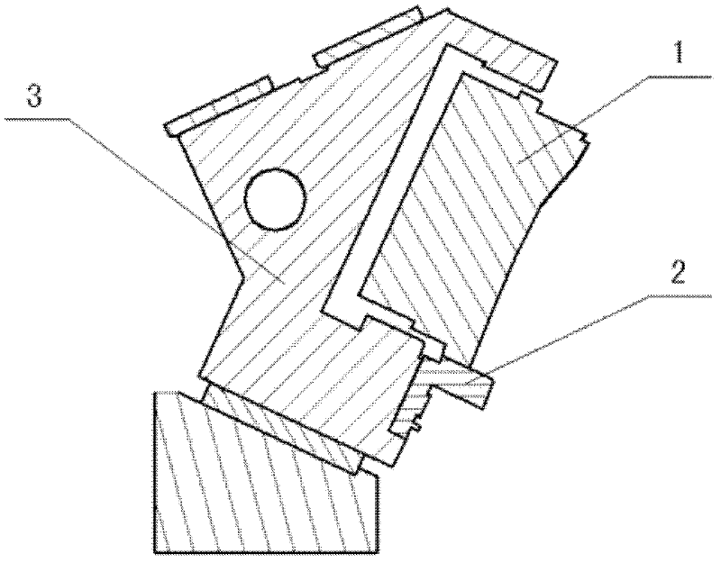 Side-forming small pressure core, stamping mould with same and stamping method