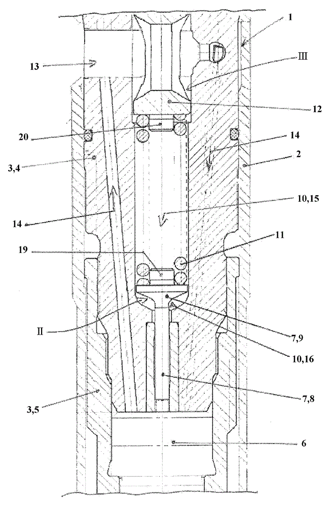 Valve of liquid operation