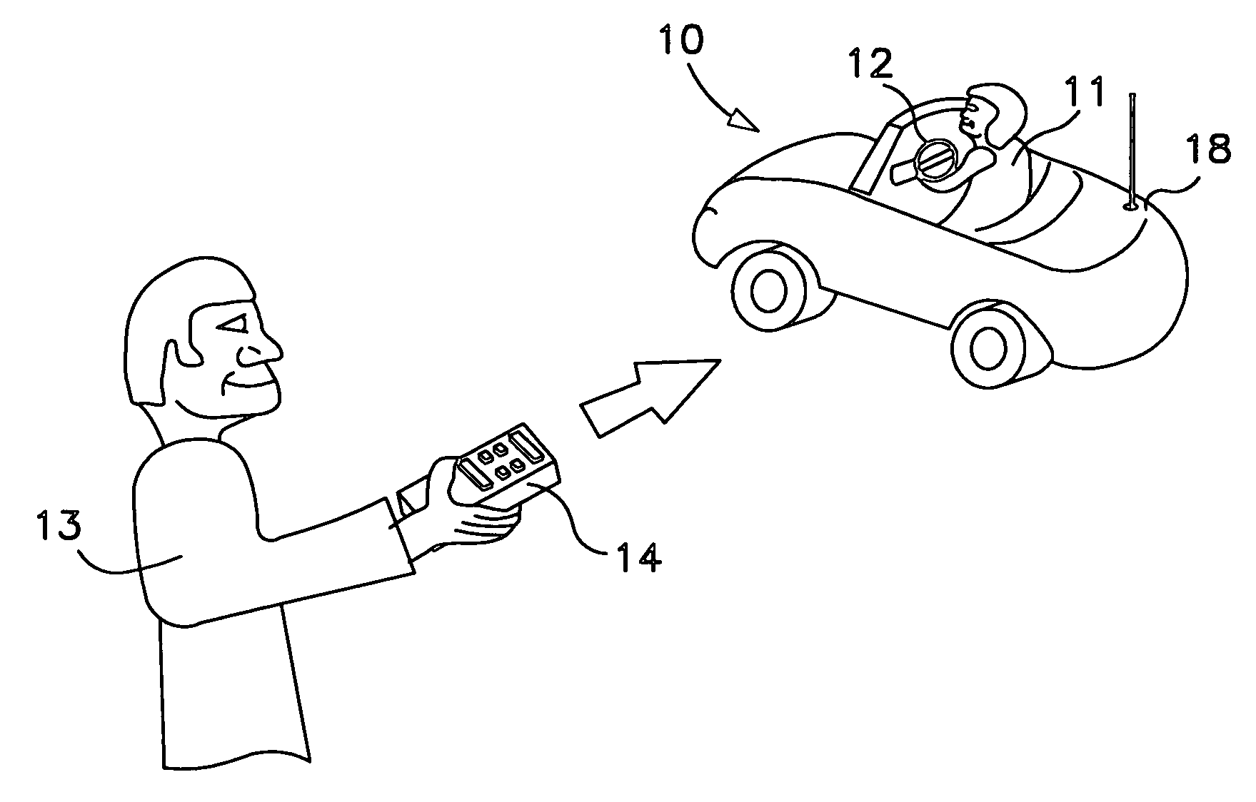 Remote/occupant controlled toy vehicle