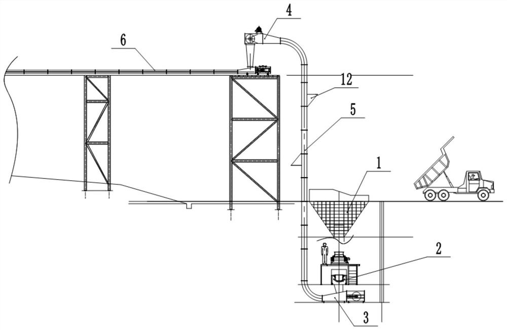 Solid waste conveying device