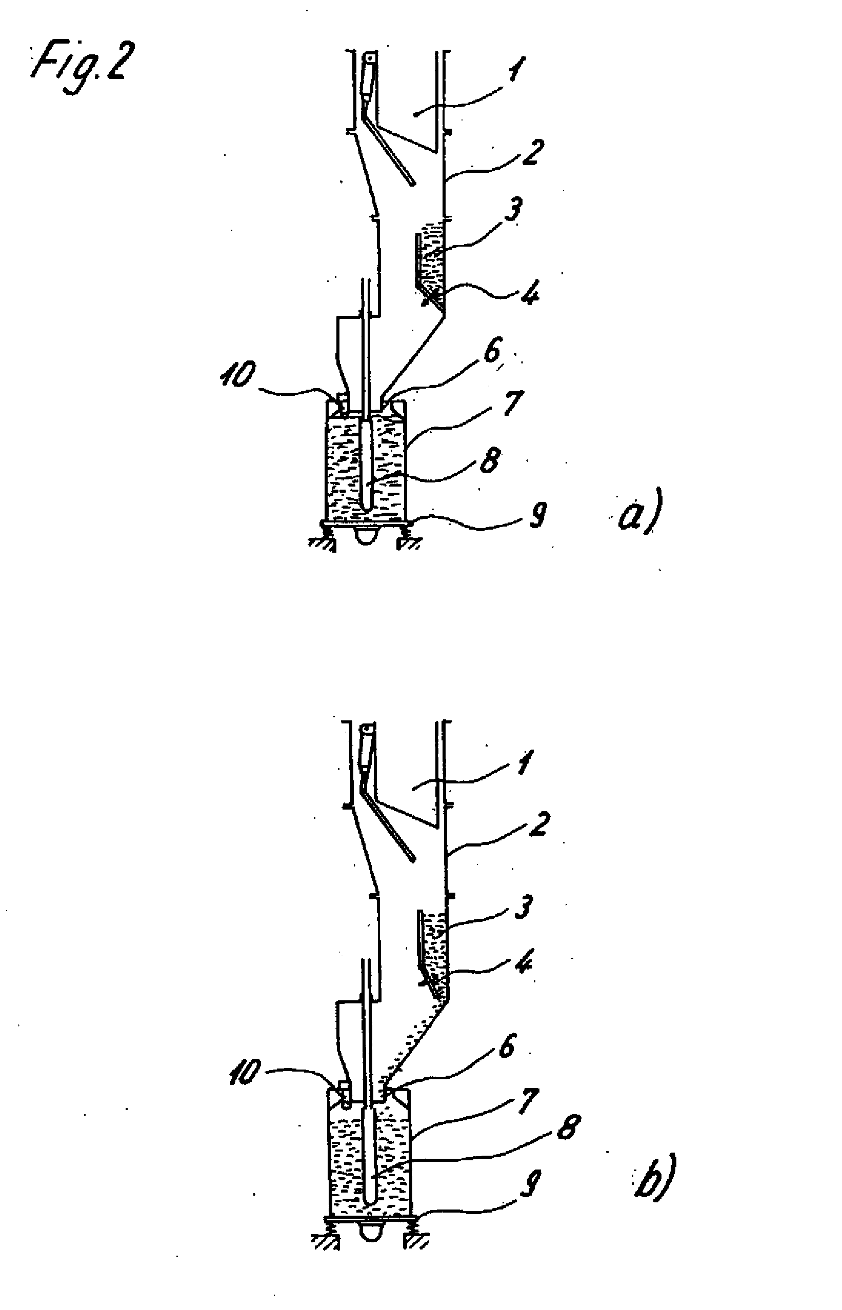 Method and Apparatus for Filling Open Containers with a Powdery Product