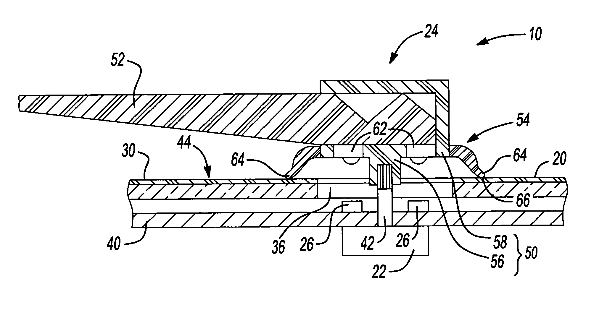 Indicator assembly with halo-free pointer