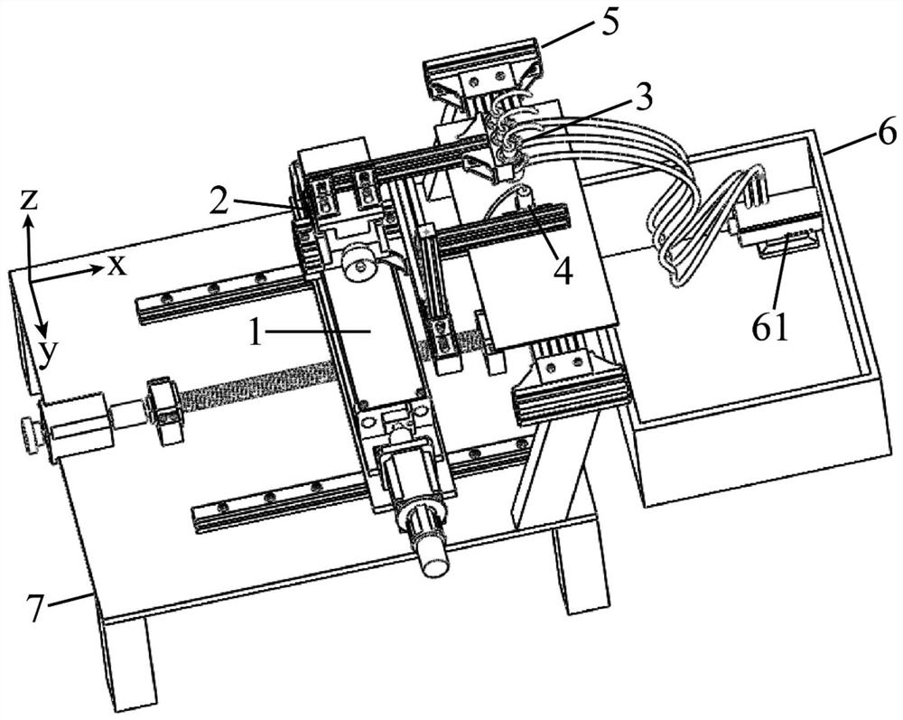 Ultrasonic automatic detection device for laser welding T-shaped welding seam defects and quantification method