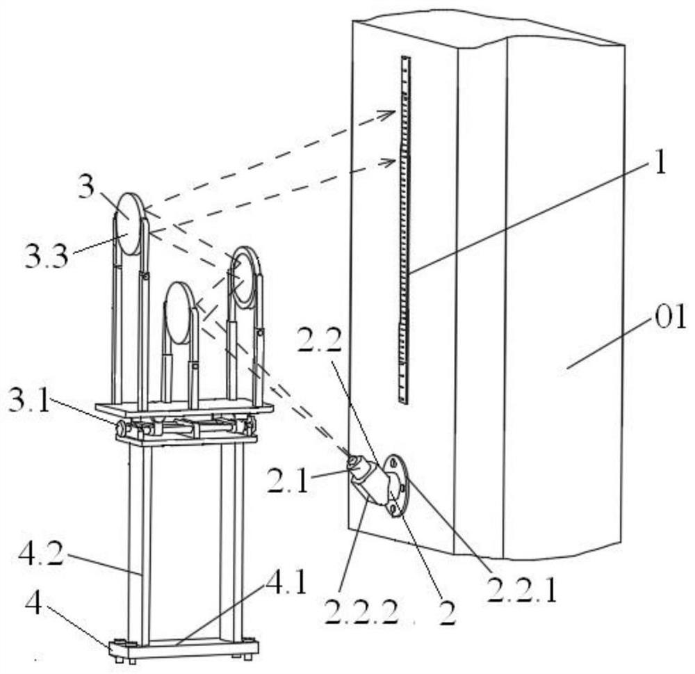 Distance measuring device for amplifying pier sinking displacement