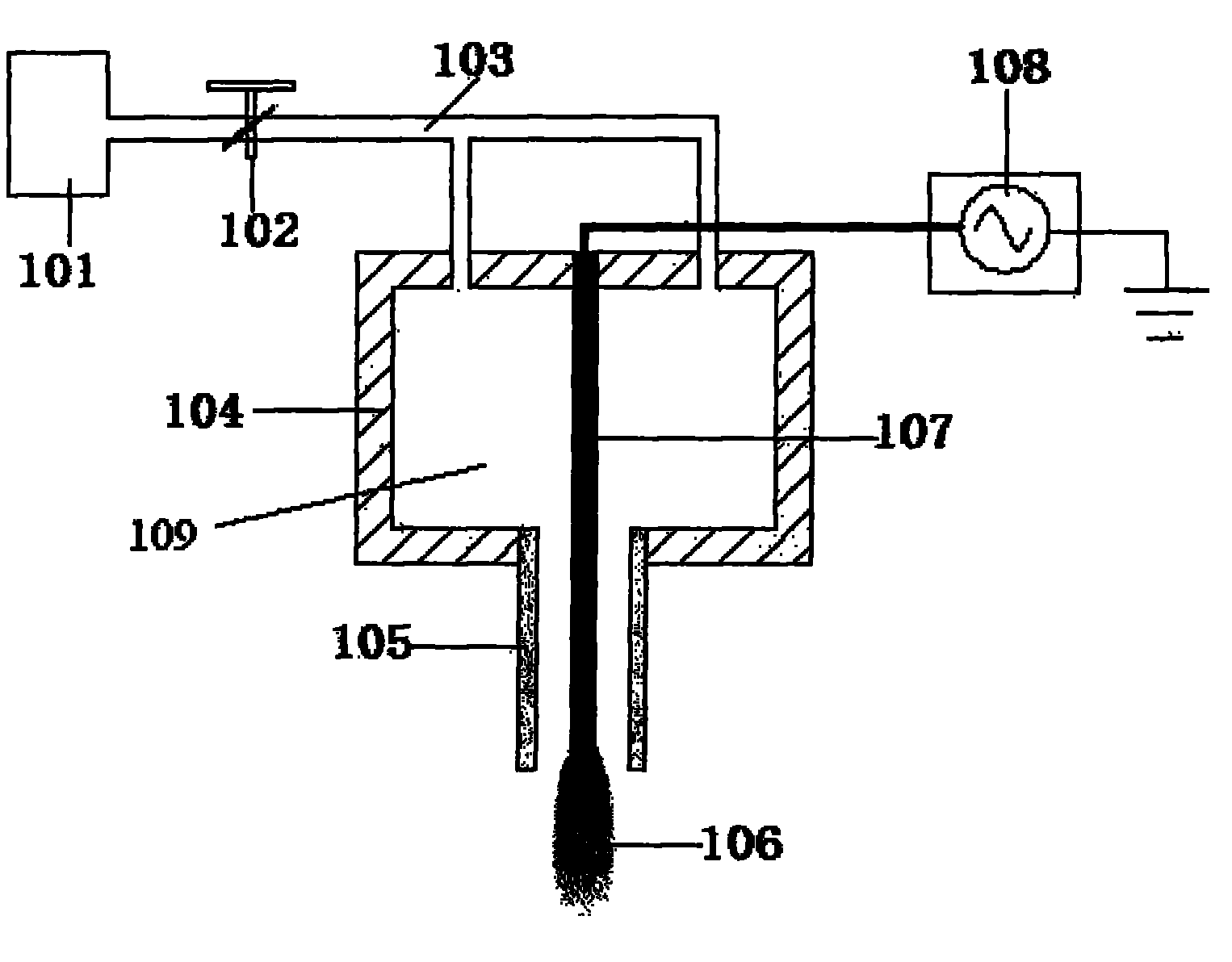 High-frequency and high-voltage single electrode plasma thruster