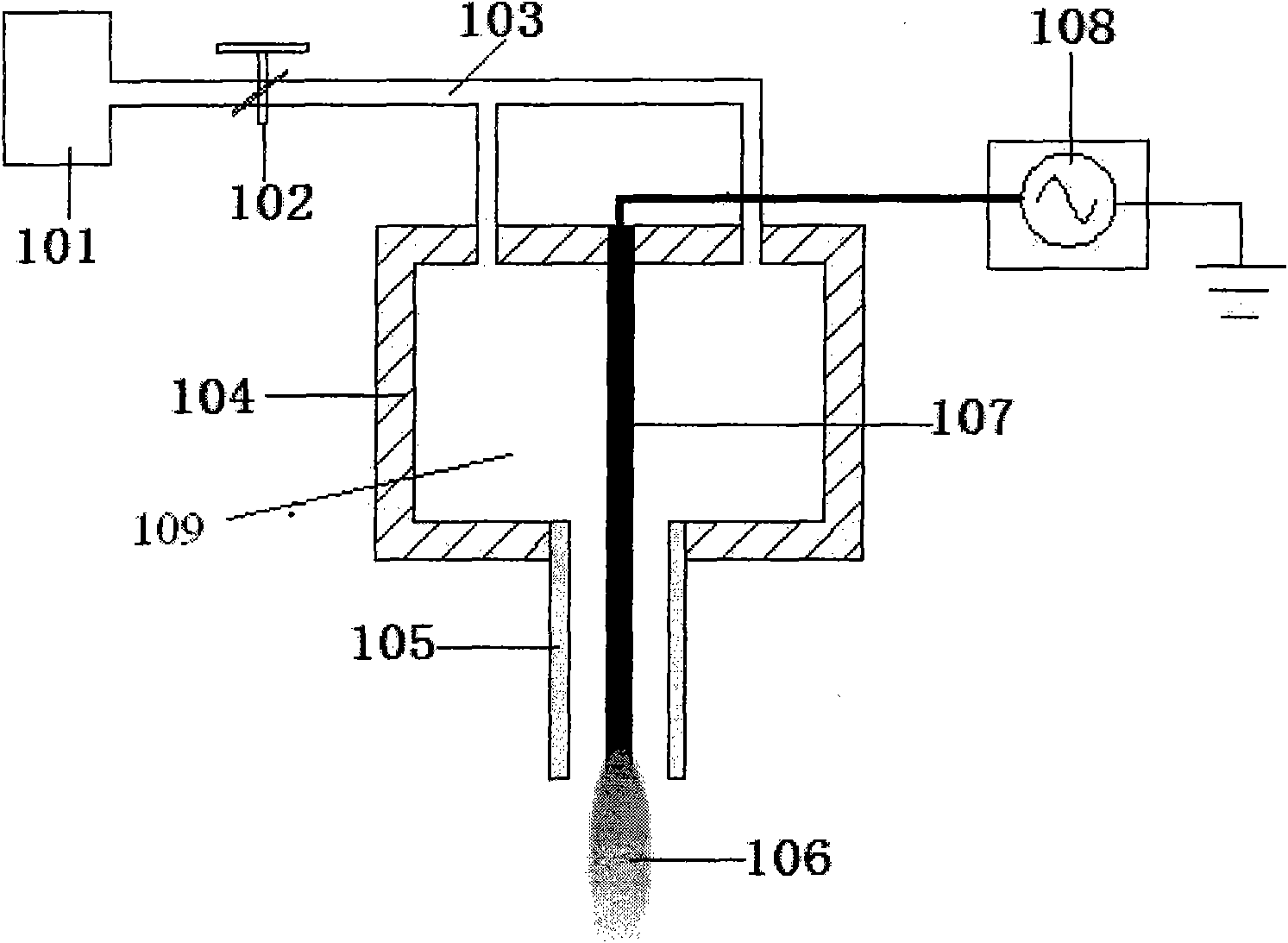 High-frequency and high-voltage single electrode plasma thruster