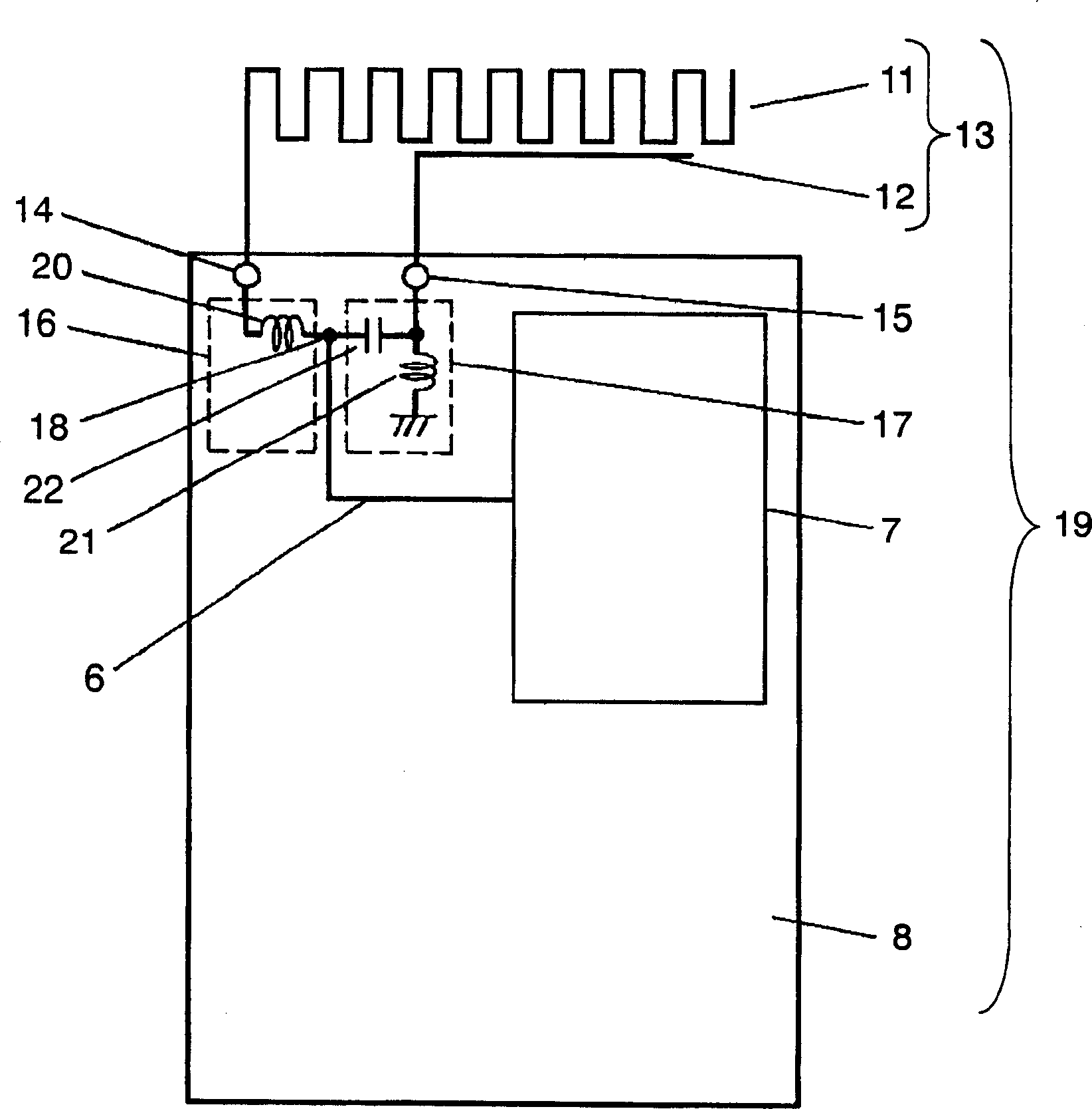 Wireless device having antenna