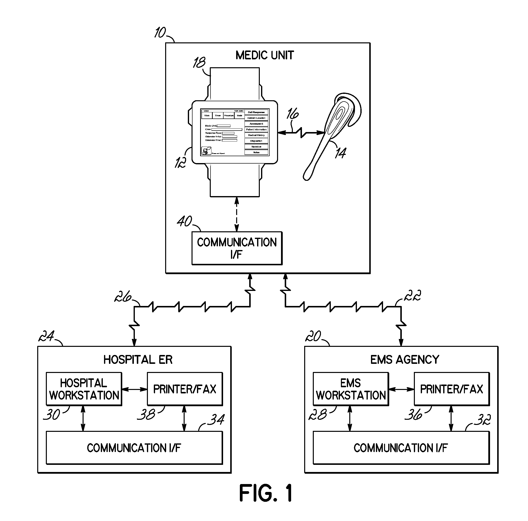 Voice-activated emergency medical services communication and documentation system