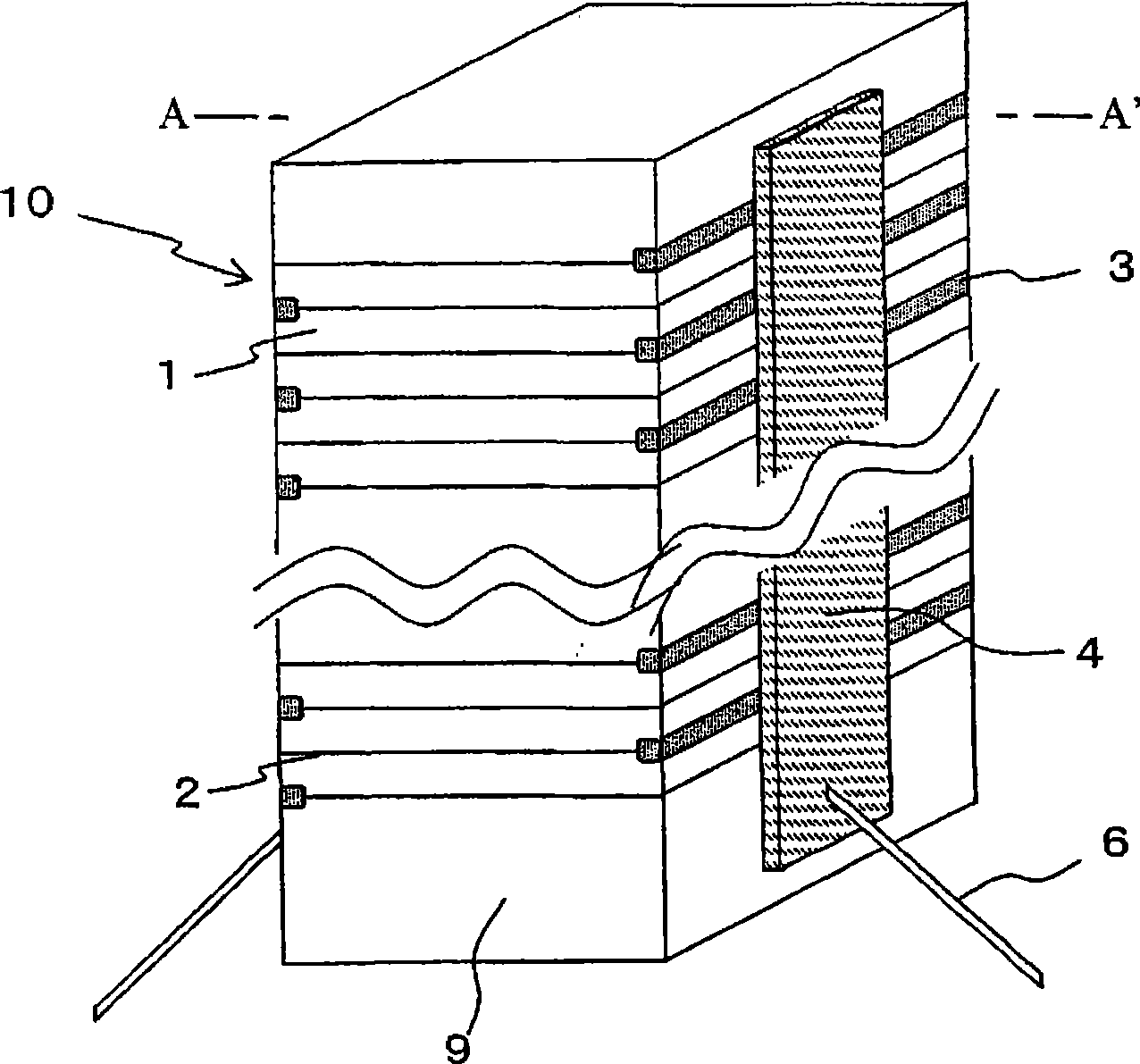 Multilayer piezoelectric device and ejection apparatus