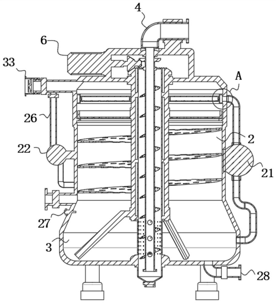 Waste gas treatment device for activated carbon production and treatment method thereof