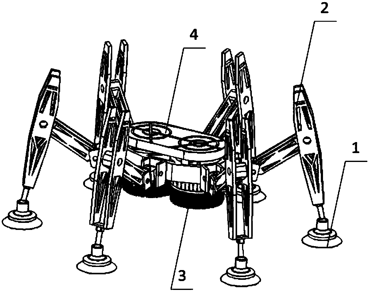 A high-altitude glass curtain wall cleaning robot