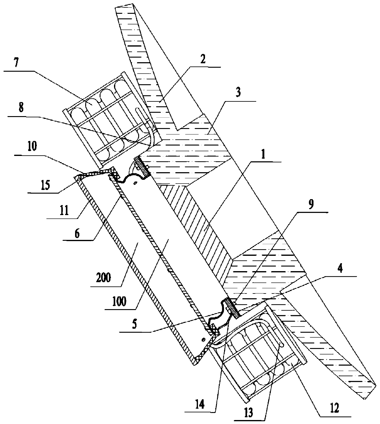 A fully covered anti-collision protection device for the observation window of a manned submersible