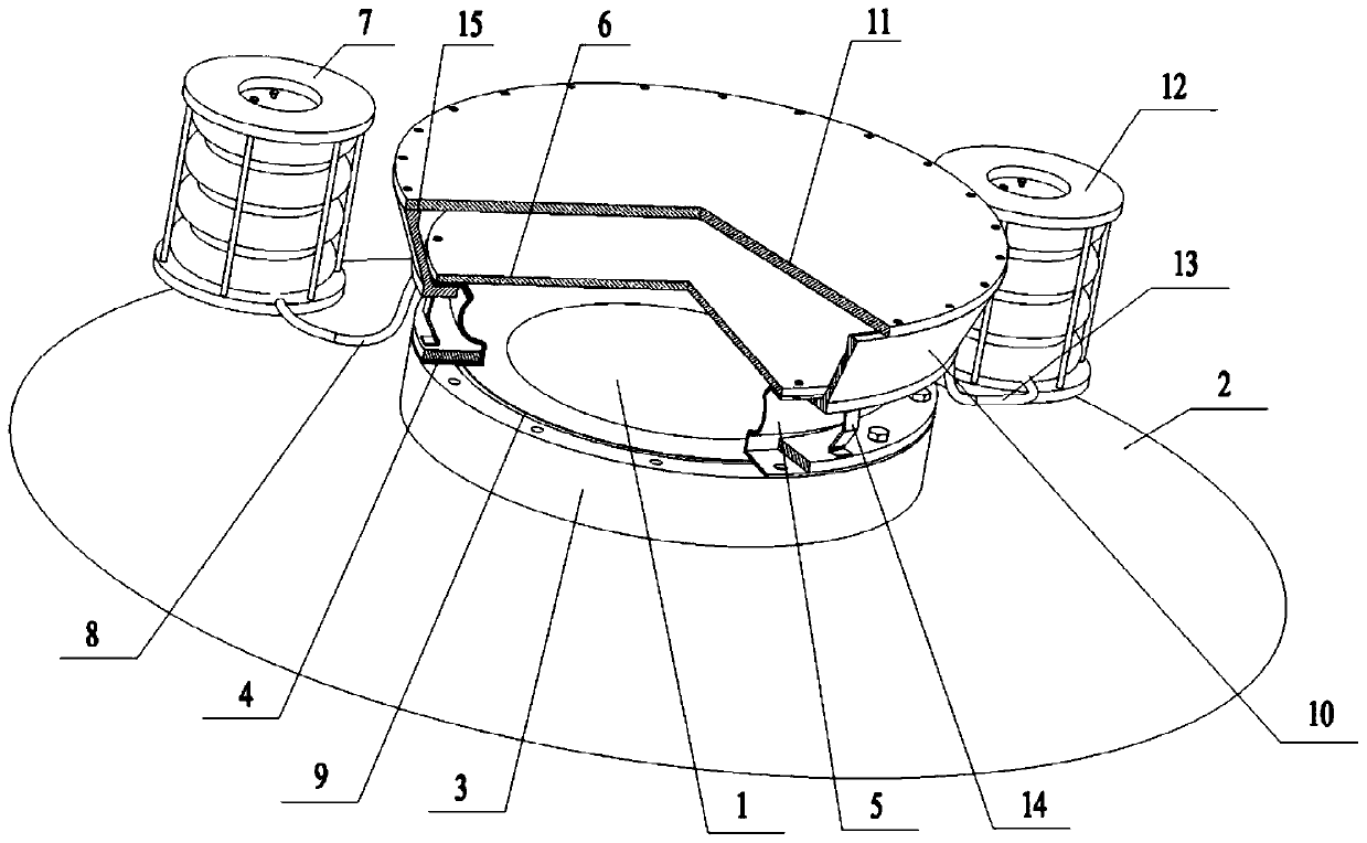 A fully covered anti-collision protection device for the observation window of a manned submersible