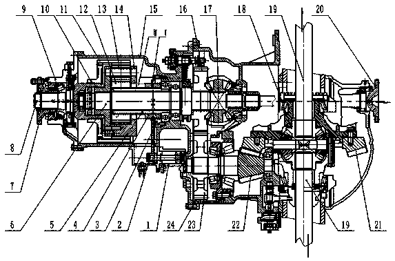 Heavy truck duplex driving axle capable of achieving double speeds