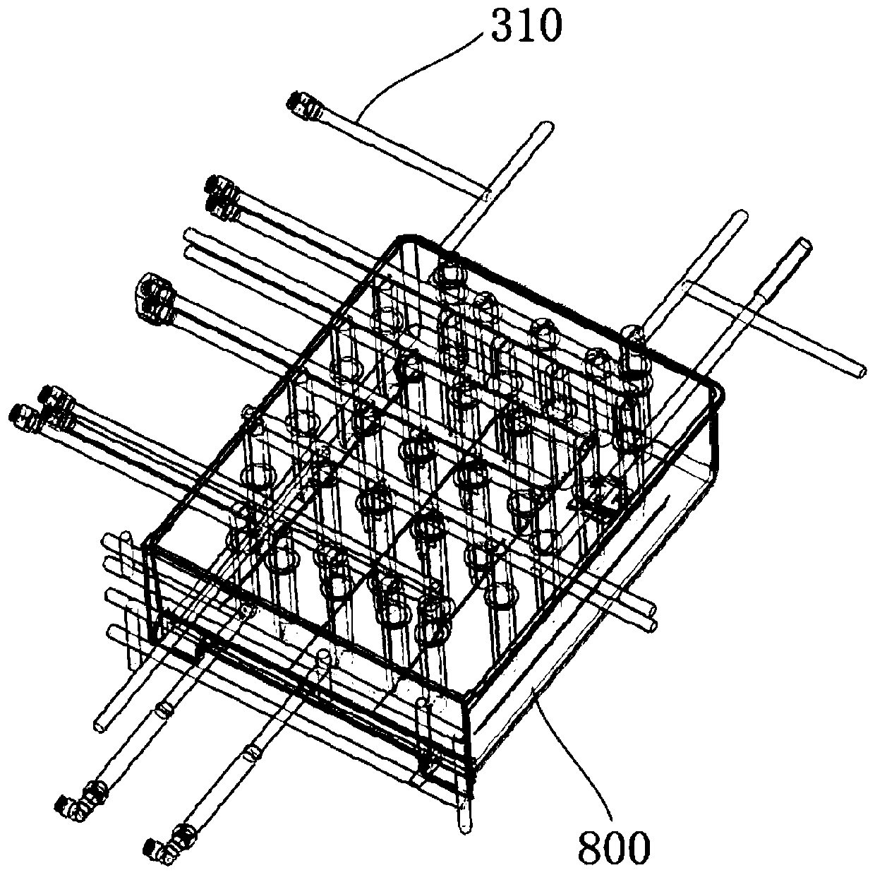 Gas ejection die structure for shortening forming period