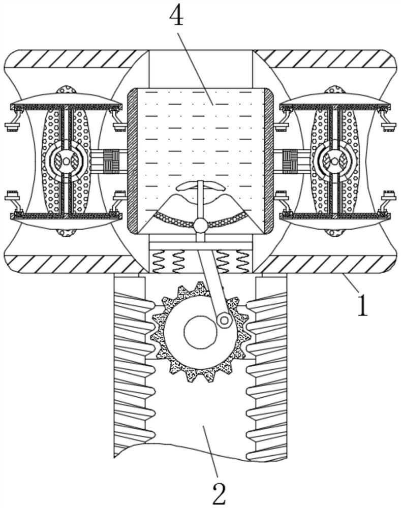 Agricultural irrigation device capable of avoiding overlapped spraying