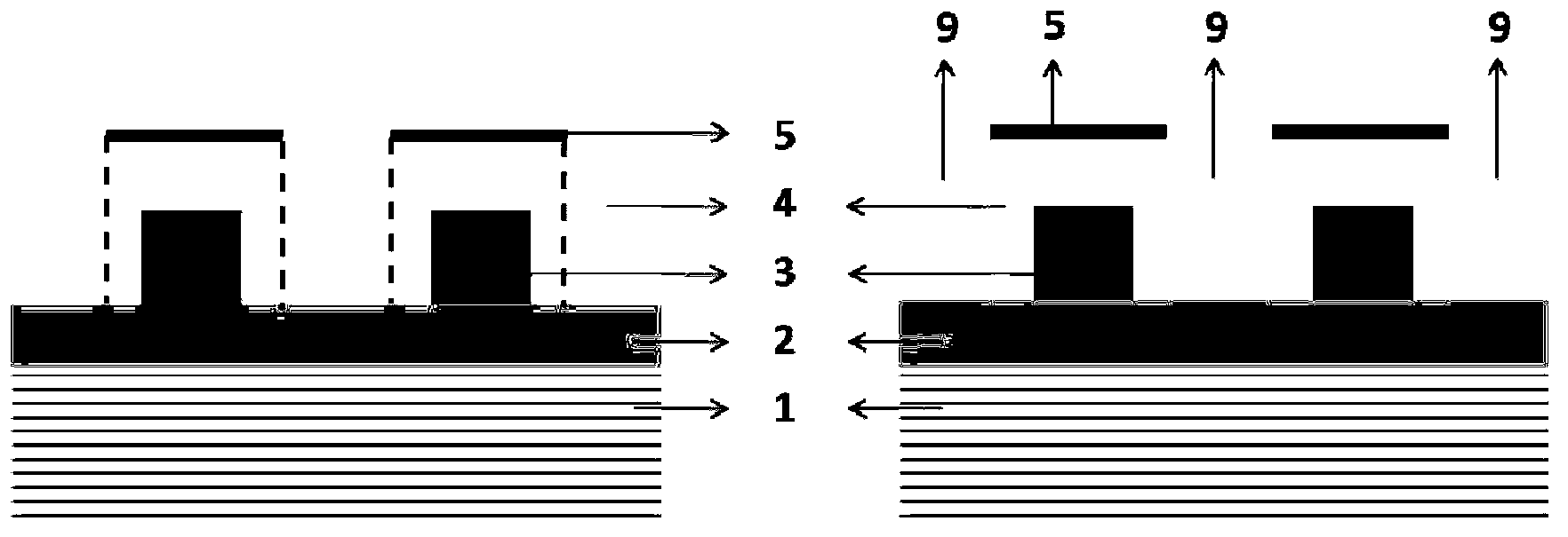 Low-power-consumption polymer thermo-optical switch with air isolating groove structure and manufacturing method of low-power-consumption polymer thermo-optical switch