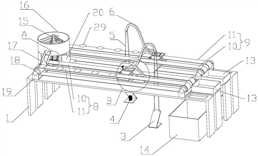 Semi-automatic fresh oyster shell opening production line