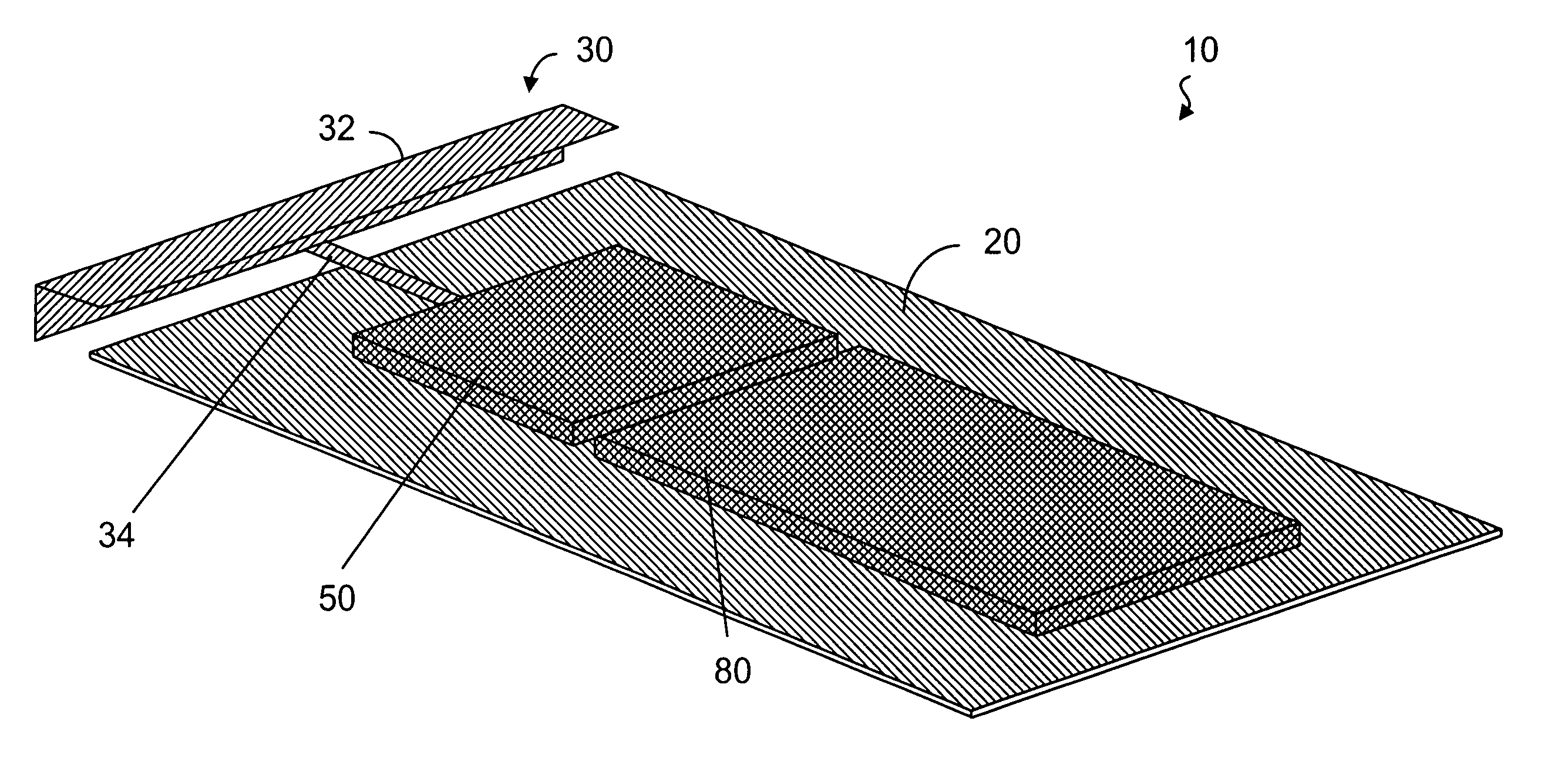 Internal digital TV antennas for hand-held telecommunications device