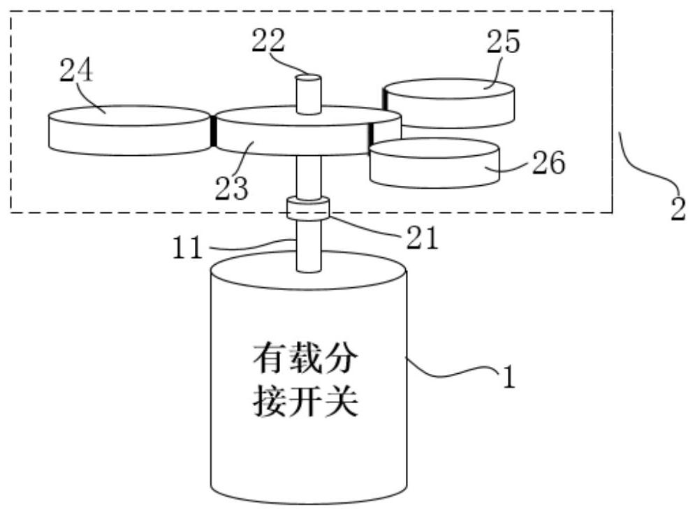 On-load tap-changer gear detection device and on-load tap-changer gear judgment system