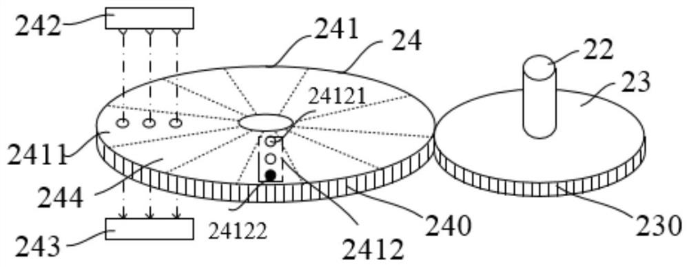 On-load tap-changer gear detection device and on-load tap-changer gear judgment system