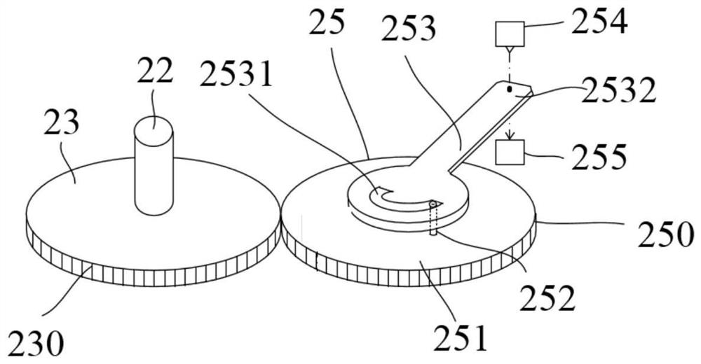 On-load tap-changer gear detection device and on-load tap-changer gear judgment system