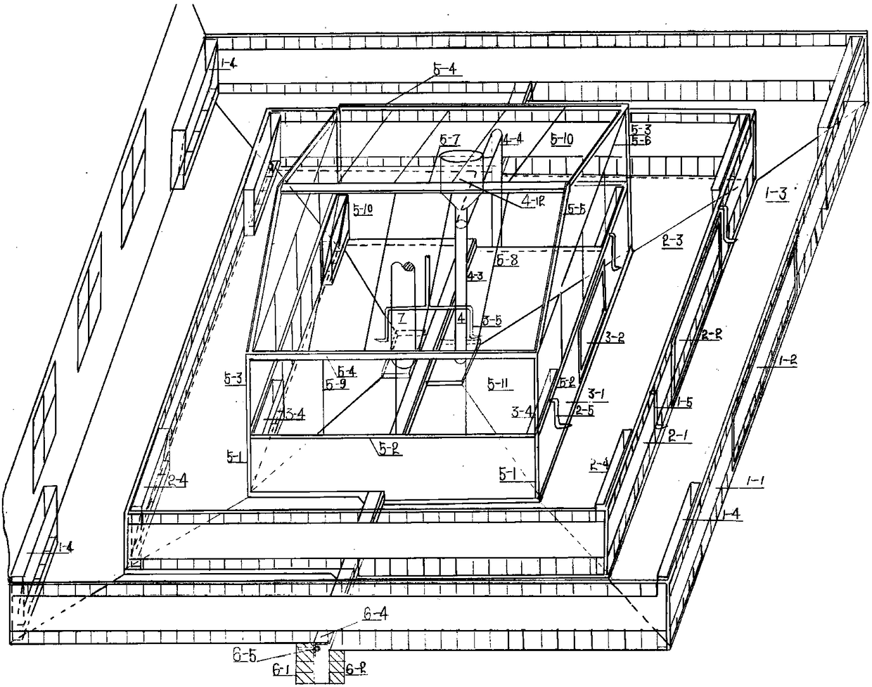 Pen-in-pen based pig breeding device and method