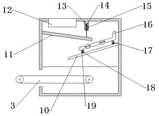 Discharging device for high-efficiency rolling noise reduction type industrial machine