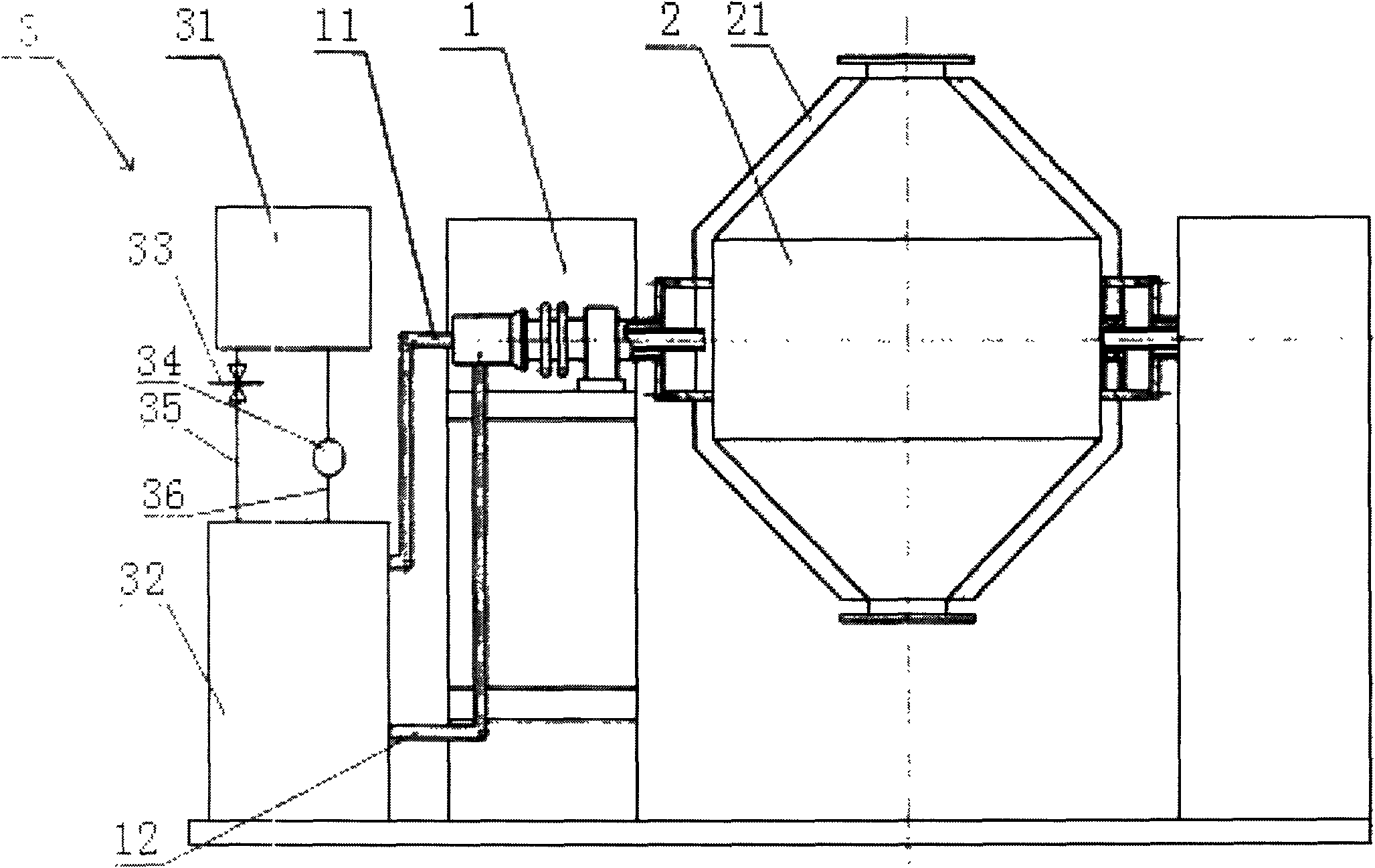 Double-cone rotary vacuum drier