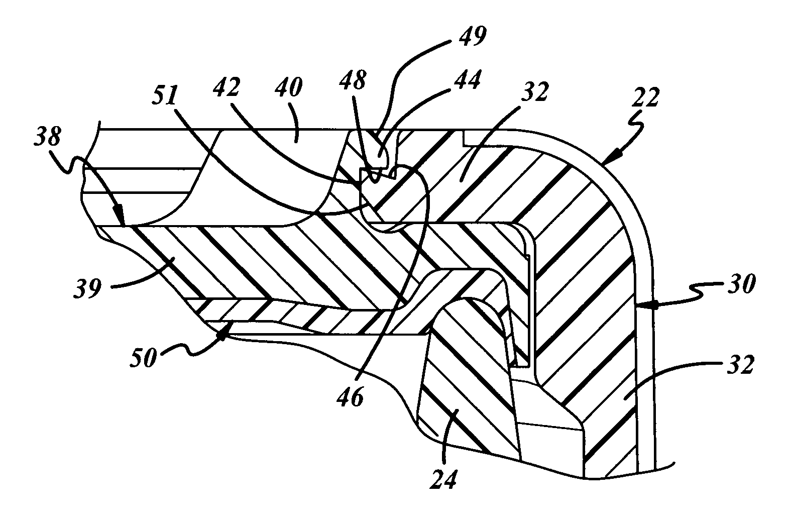 Closure and package for high-temperature applications