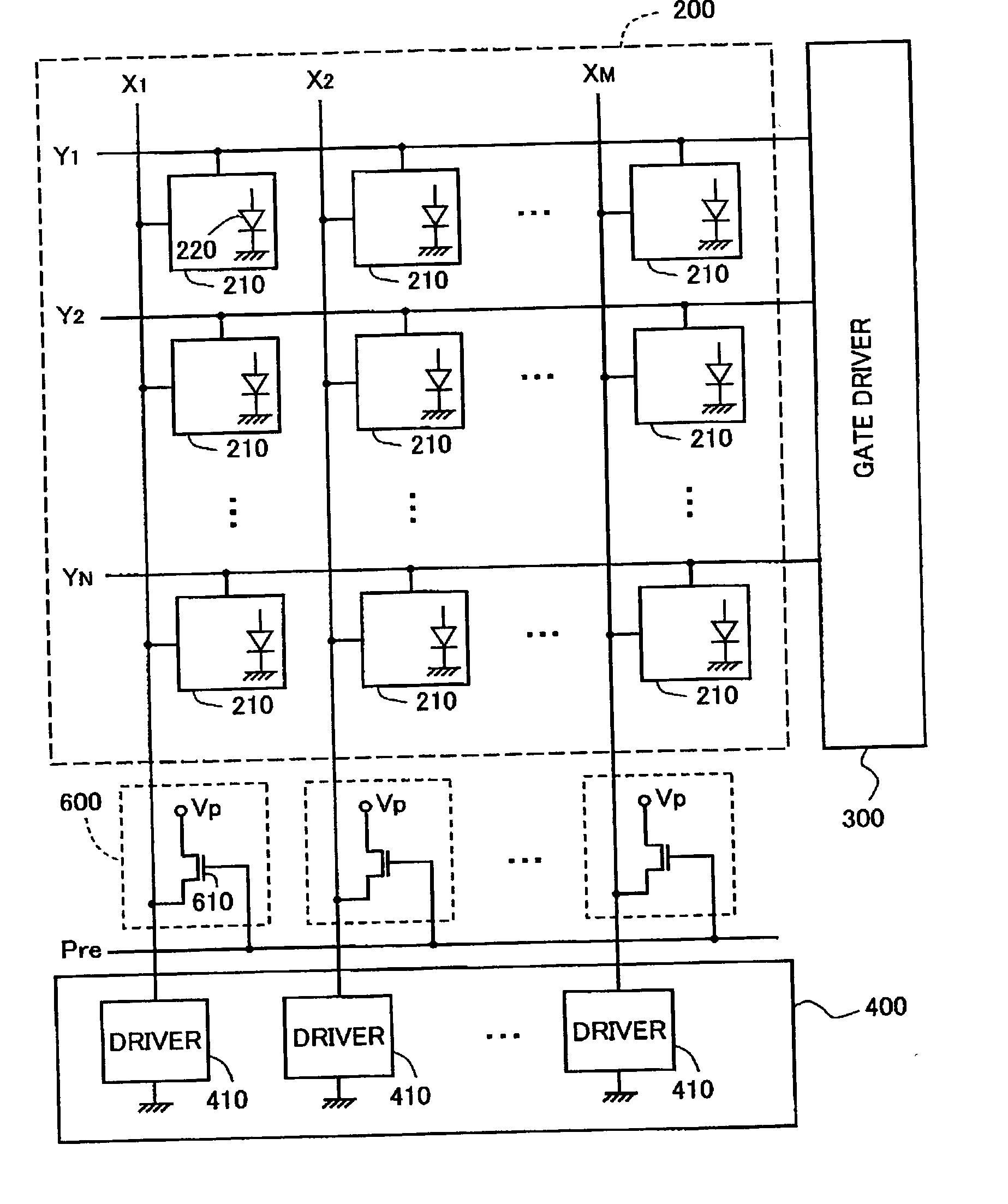 Driving of data lines used in unit circuit control
