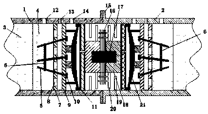 Concrete filled steel tube support connecting device