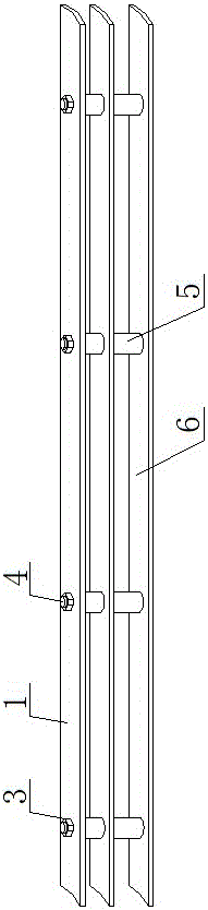 Bamboo grid net watering packing device for cooling tower and mounting method of bamboo grid net watering packing device