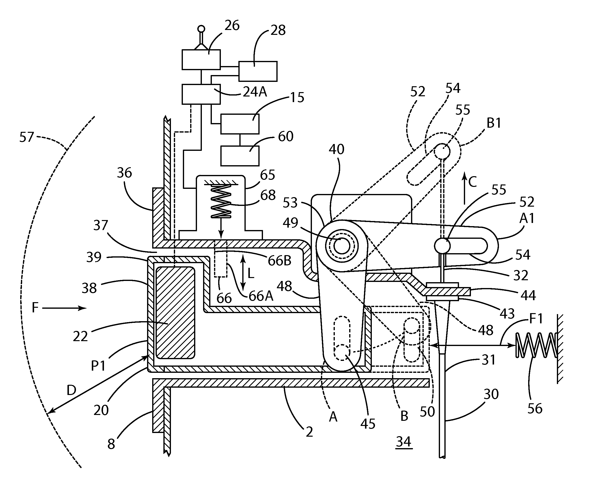 Electronic interior door release system