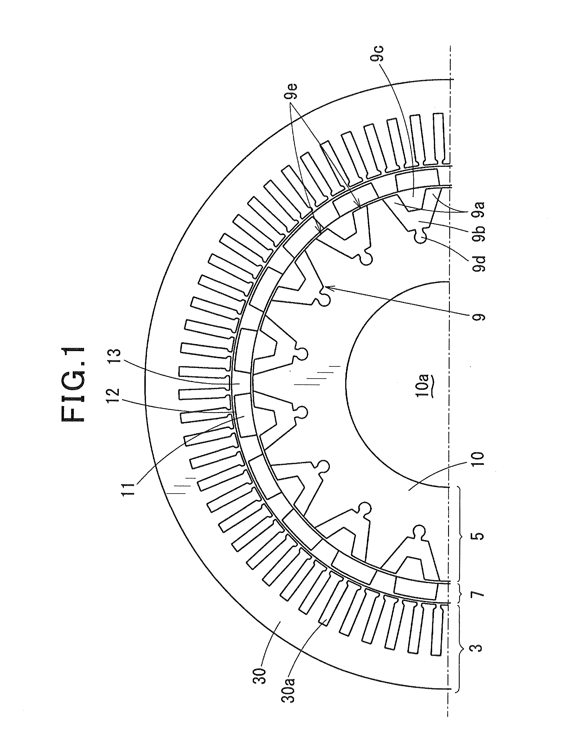 Magnetic modulation motor and electric transmission