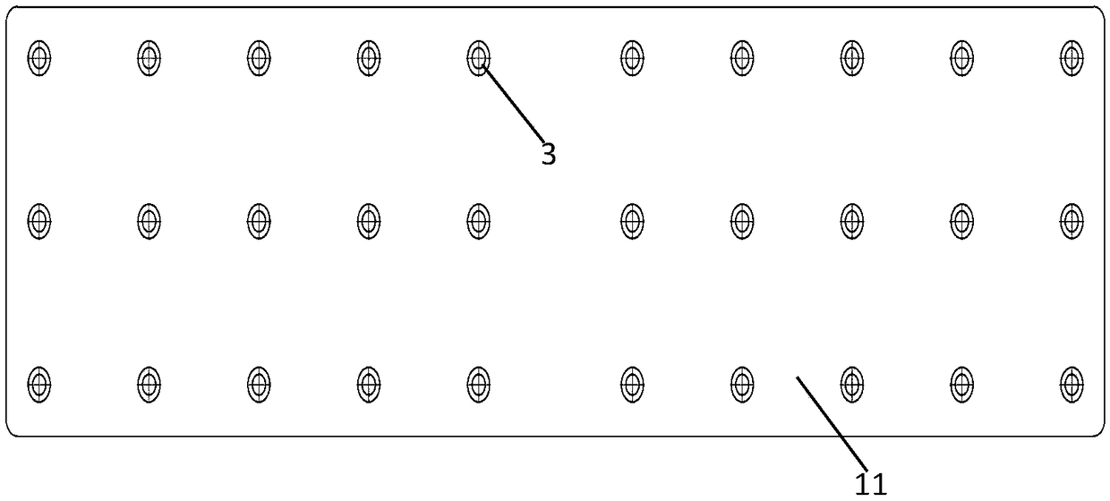 Elastic base plate of railway concrete sleeper bottom